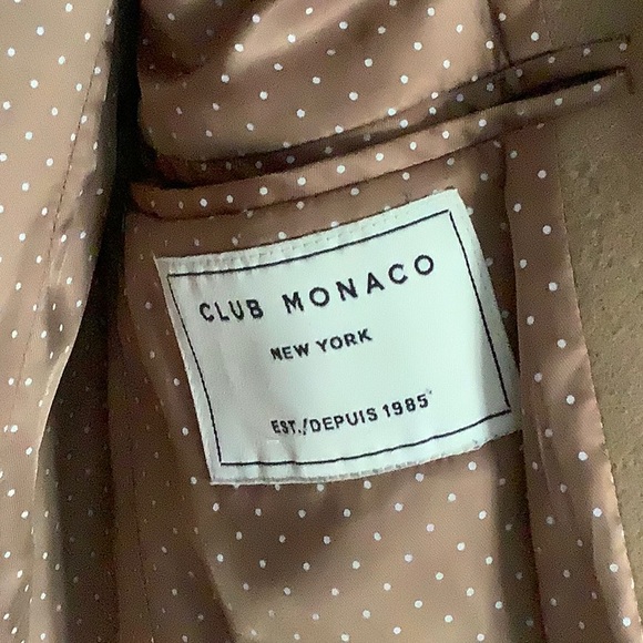 Club Monaco M size Beige Topcoat wool - Picture 3 of 4